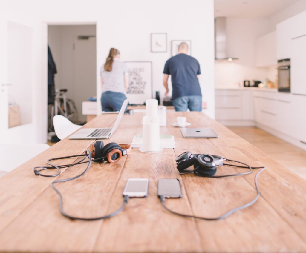 people working