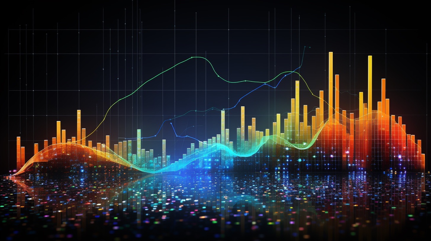 Rising graph chart symbolizing business growth and success in digital marketing, with a positive trend