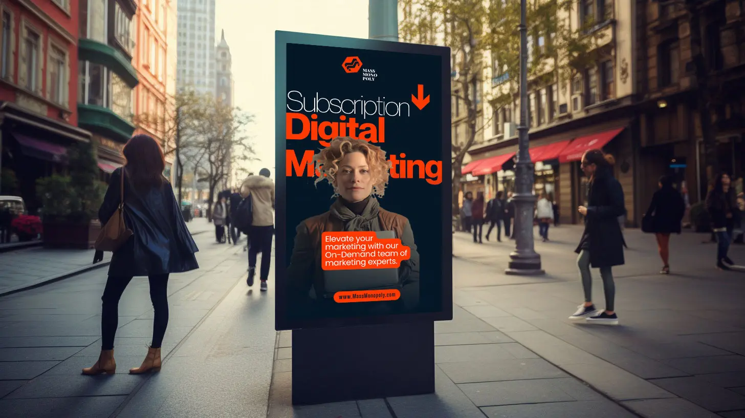 Digital screen displaying tailored advertisements to different consumers, showcasing personalized marketing strategies.