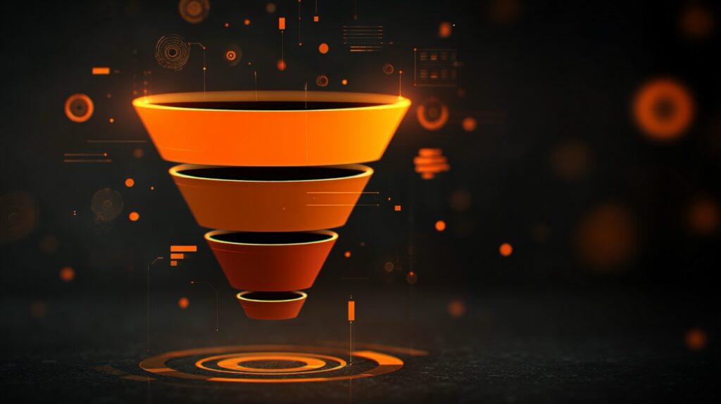 a visual representation of a simple, effective marketing funnel
