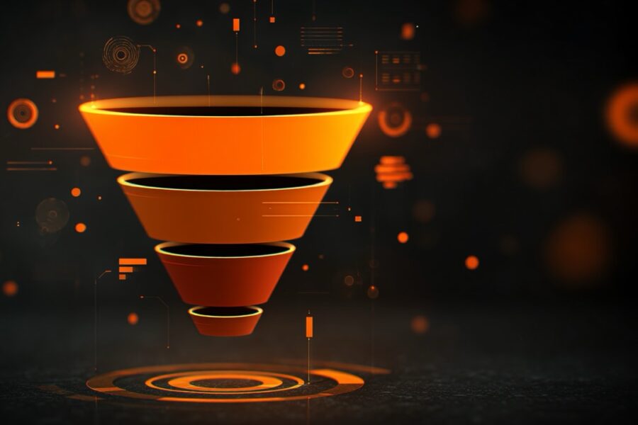 a visual representation of a simple, effective marketing funnel