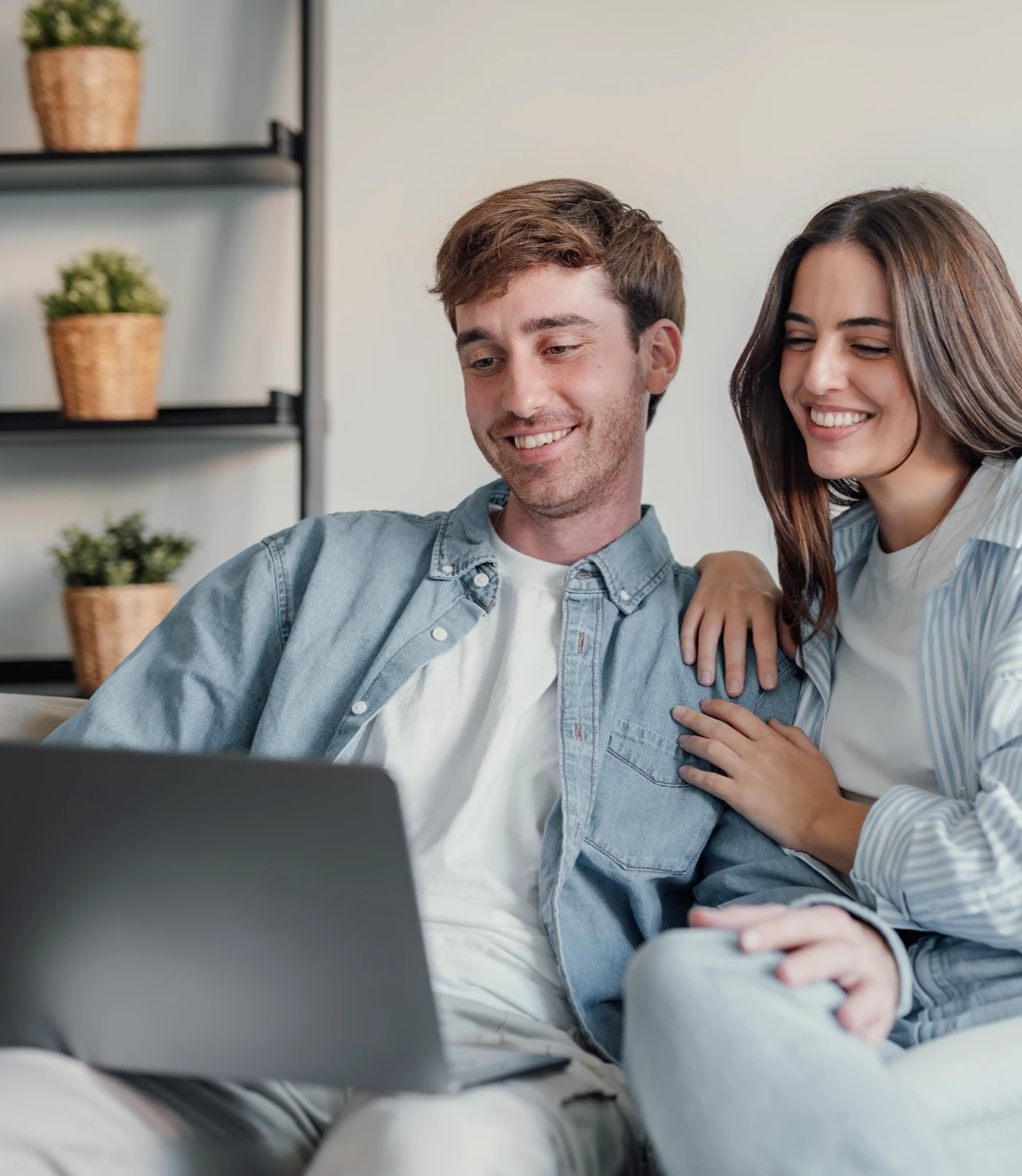 contacting a contractor or service provider online with a laptop