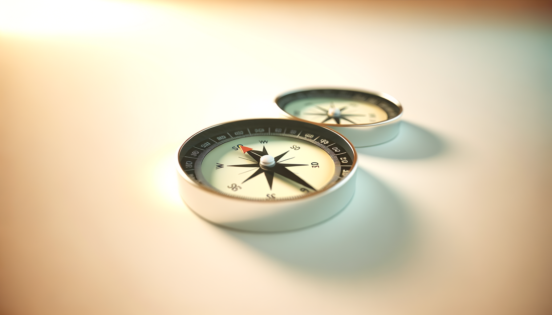 Compass representing finding direction with SEO measurement