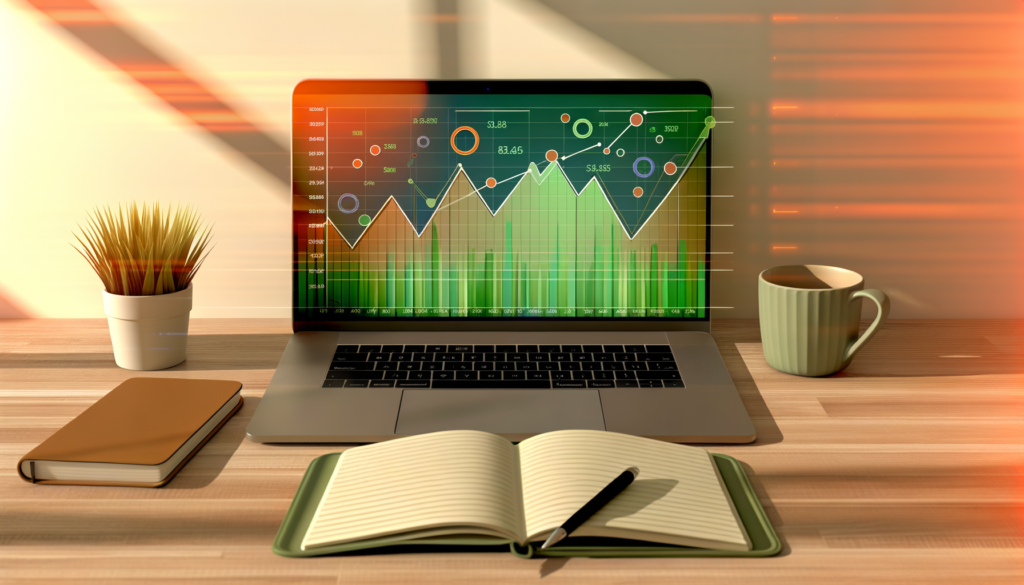 Analytics dashboard showing SEO performance metrics with upward trends