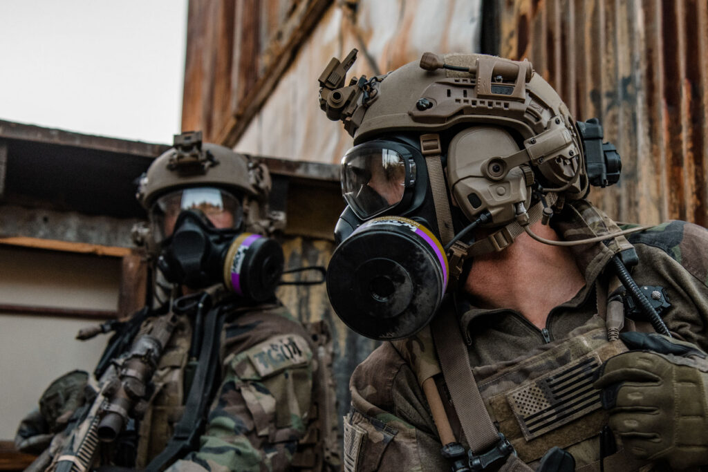 Soldiers in AirBoss LBM masks