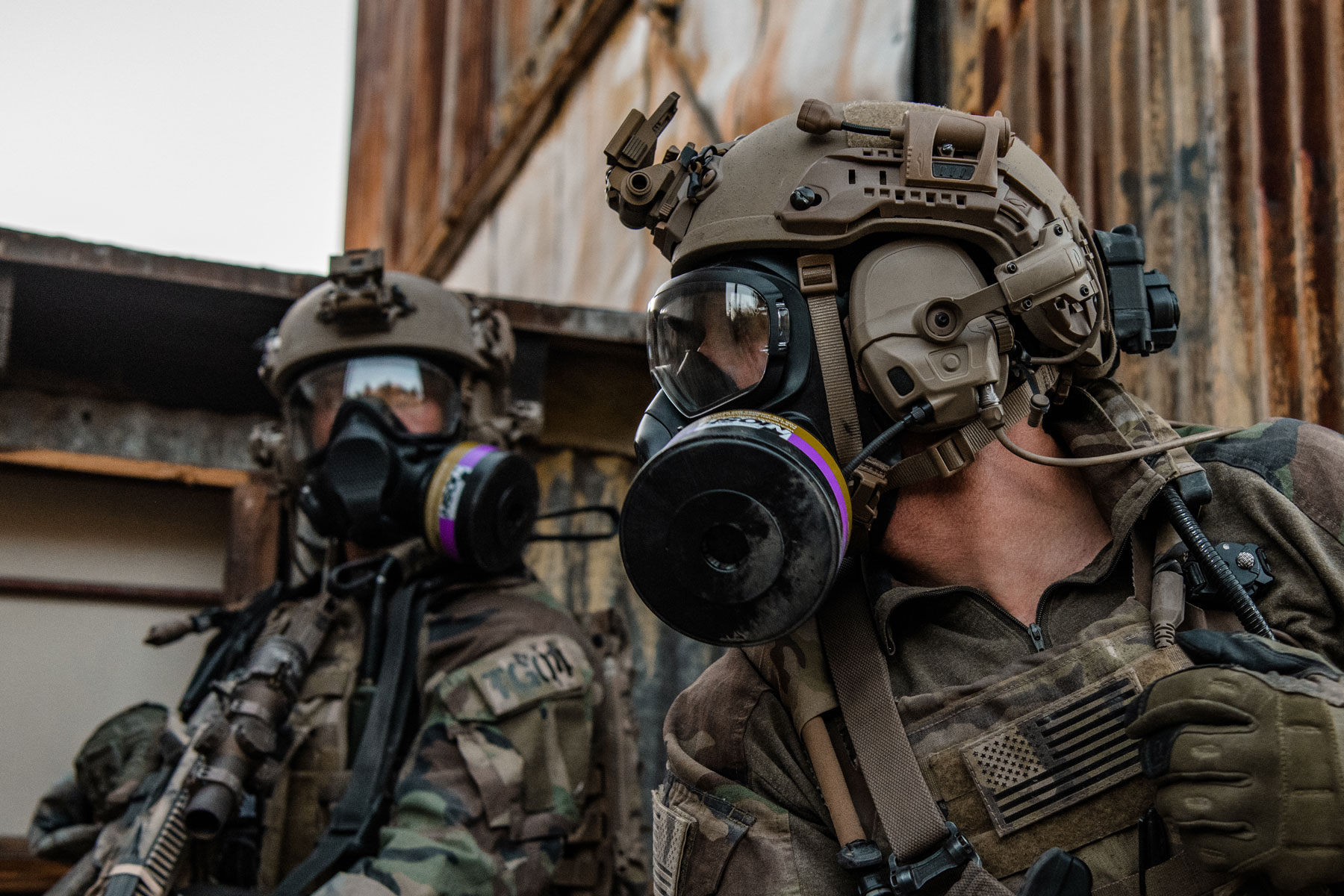 Soldiers in AirBoss LBM masks