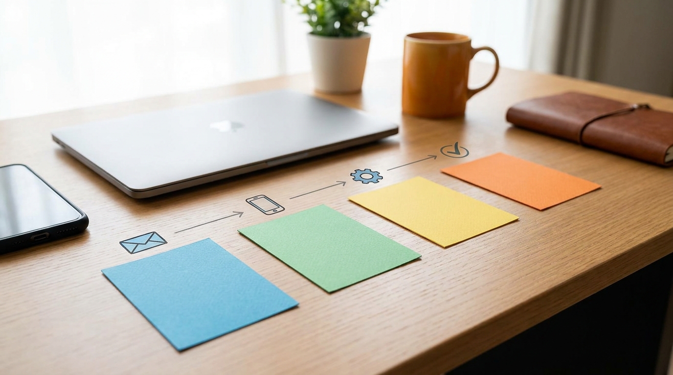 Local business owner reviewing missed calls, form leads, follow-up tasks, and review requests in a connected lead management dashboard.