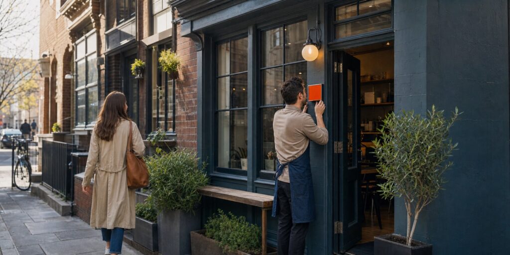 Service-business owner preparing a newly launched location for real customers during the first 90 days.